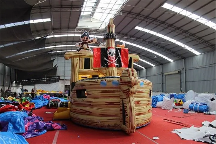 Inflatable Pirate Ship Bounce Castle Slide Inflatable Dry/Wet Slide